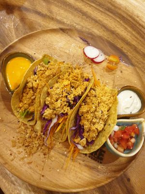 Pure's vegan taccos at Pure Vegan Heaven in Koh Phangan