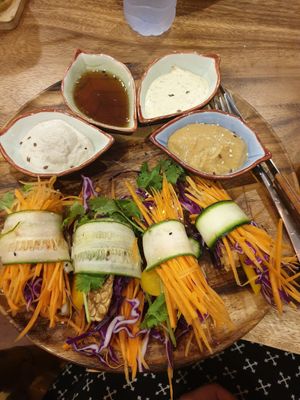 Tempeh autumn rolls at Pure Vegan Heaven in Koh Phangan