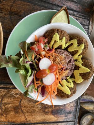 Falafel plate  at Pure Vegan Heaven in Koh Phangan
