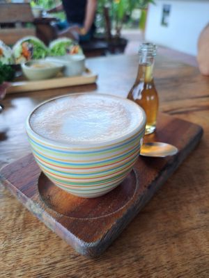 Chai latte with coconut milk at Pure Vegan Heaven in Koh Phangan