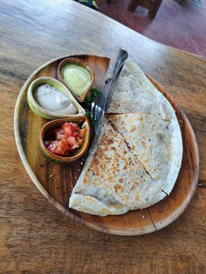 Mushroom quesadilla 👌👌👌 at Pure Vegan Heaven in Koh Phangan