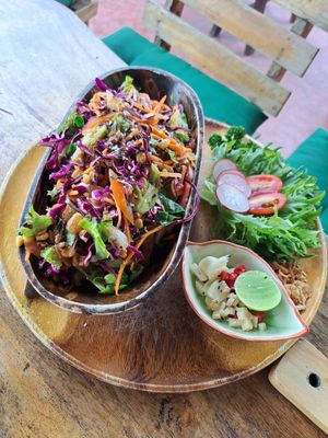 Burmese salad at Pure Vegan Heaven in Koh Phangan