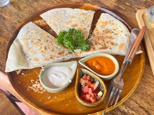 Mushroom quesadillas  at Pure Vegan Heaven in Koh Phangan