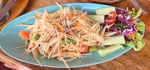 Papaya salad  at Pure Vegan Heaven in Koh Phangan