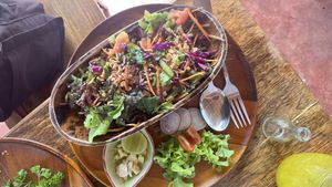 Tea leaf salad  at Pure Vegan Heaven in Koh Phangan