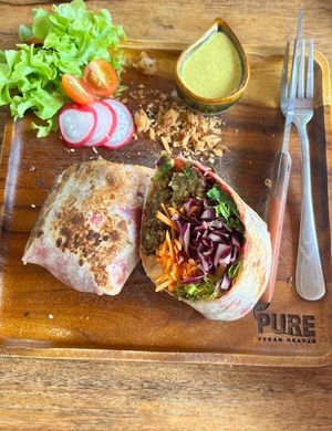 Falafel burrito  at Pure Vegan Heaven in Koh Phangan