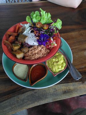 The Mexican bowl at Pure Vegan Heaven in Koh Phangan