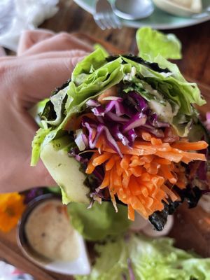 Nori wrap close-up  at Pure Vegan Heaven in Koh Phangan