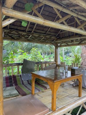Huts to sit in   at Pure Vegan Heaven in Koh Phangan