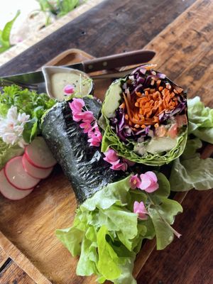 Nori wraps! Must order   at Pure Vegan Heaven in Koh Phangan