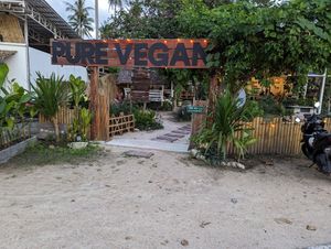 Restaurant entry at Pure Vegan Heaven in Koh Phangan
