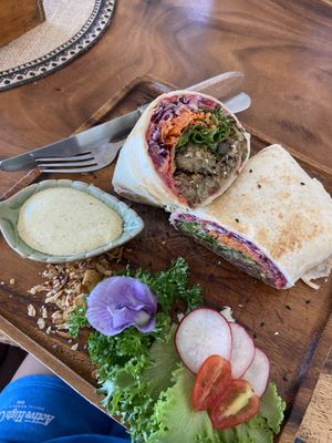 Falafel wrap  at Pure Vegan Heaven in Koh Phangan