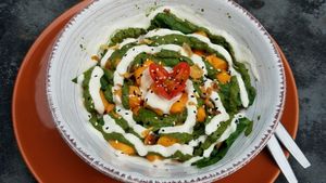 sweet potato gnocchi in pesto at Pure Vegan Heaven in Koh Phangan