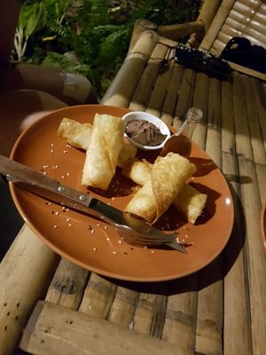Bananarolls & but cream at Pure Vegan Heaven in Koh Phangan
