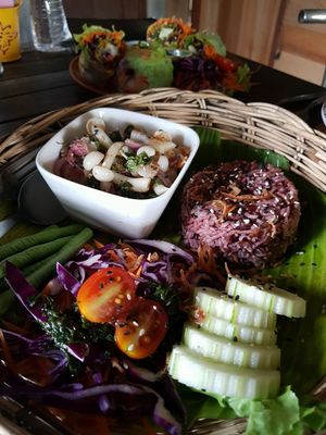 Mushroom Laab at Pure Vegan Heaven in Koh Phangan