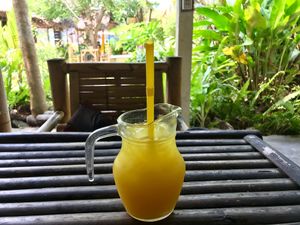 Turmeric lemonade  at Pure Vegan Heaven in Koh Phangan