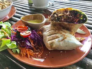 Breakfast burrito  at Pure Vegan Heaven in Koh Phangan