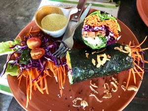 Veggie wrap  at Pure Vegan Heaven in Koh Phangan