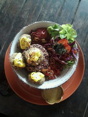 Falafel Bowl - best falafel ever! at Pure Vegan Heaven in Koh Phangan