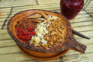 Peanut Açai Bowl at Pure Vegan Heaven in Koh Phangan