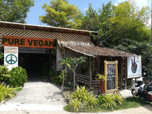 Outside at Pure Vegan Heaven in Koh Phangan
