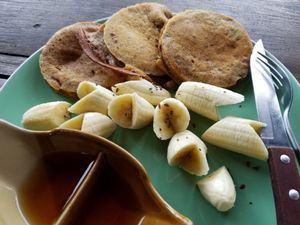 Pumpkin pancakes at Pure Vegan Heaven in Koh Phangan