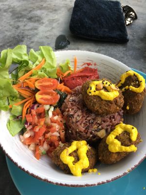 The falafel bowl!!  at Pure Vegan Heaven in Koh Phangan