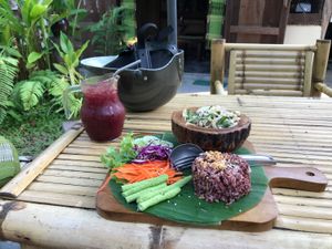 Mushroom dish  at Pure Vegan Heaven in Koh Phangan