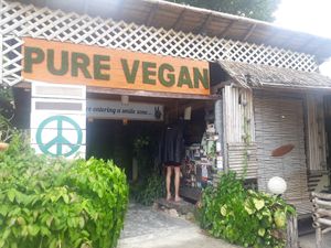 From outside at Pure Vegan Heaven in Koh Phangan