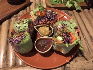 Summer rolls  at Pure Vegan Heaven in Koh Phangan