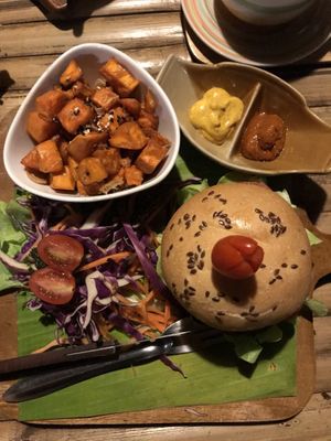 The Burger  at Pure Vegan Heaven in Koh Phangan