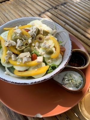 Greek salad. Not great   at Pure Vegan Heaven in Koh Phangan