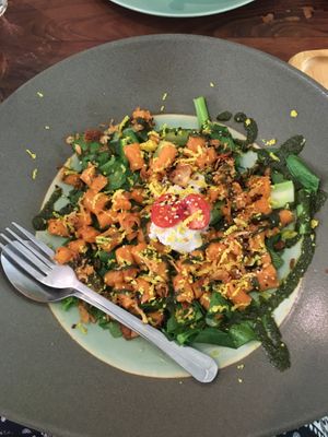 Sweet potato gnocchi at Pure Vegan Heaven in Koh Phangan