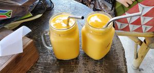 Mango and passion fruit smoothie at Pure Vegan Heaven in Koh Phangan