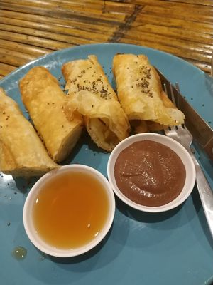 Banana fritters at Pure Vegan Heaven in Koh Phangan