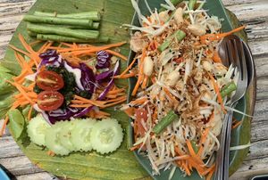 Papaya salad at Pure Vegan Heaven in Koh Phangan