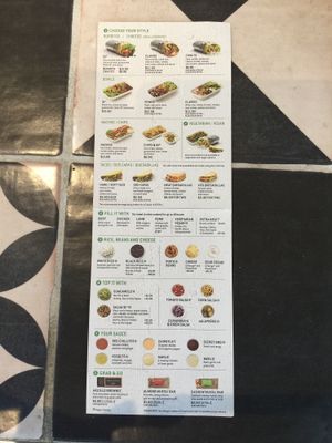 menu at Zambrero in Nundah