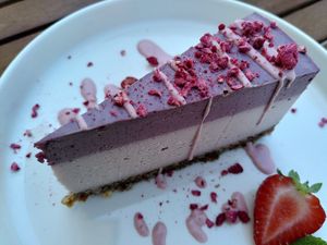 Cheesecake at Pure in Luxembourg City