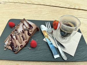 With desert  at Pure in Luxembourg City