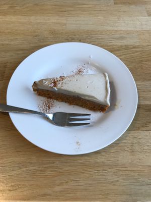 Raw carrot cake at Pure in Luxembourg City