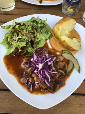 Amazing mushroom gyros! at Pure in Luxembourg City