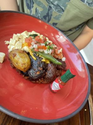 Tofu scramble, sausage and potato’s   at Waldorf Astoria - The Zen Kitchen in Las Vegas