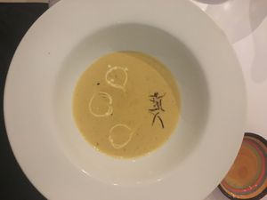 Ginger pumpkin soup  at Barat Vegeliciously Mediterranean in Kuala Lumpur