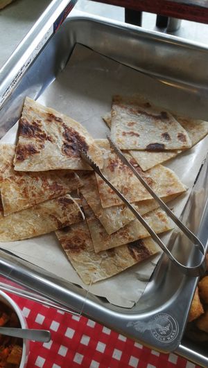 I think this was the prata...or maybe capati? at Barat Vegeliciously Mediterranean in Kuala Lumpur