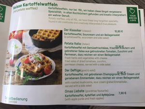 Potato waffles at Your Green Love in Heidelberg