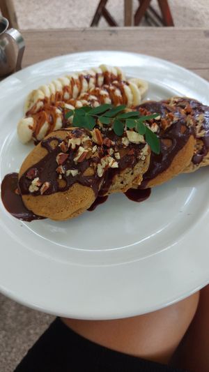 Vegan Pancakes at El Manatí in Bacalar