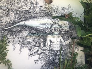 Murals  at El Manatí in Bacalar