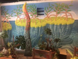 Murals  at El Manatí in Bacalar