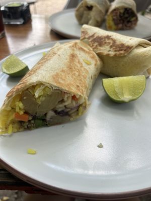 vegan burrito  at El Manatí in Bacalar