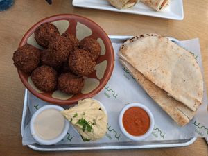 Ten pieces of falafel plate at Umi Falafel in Rathmines